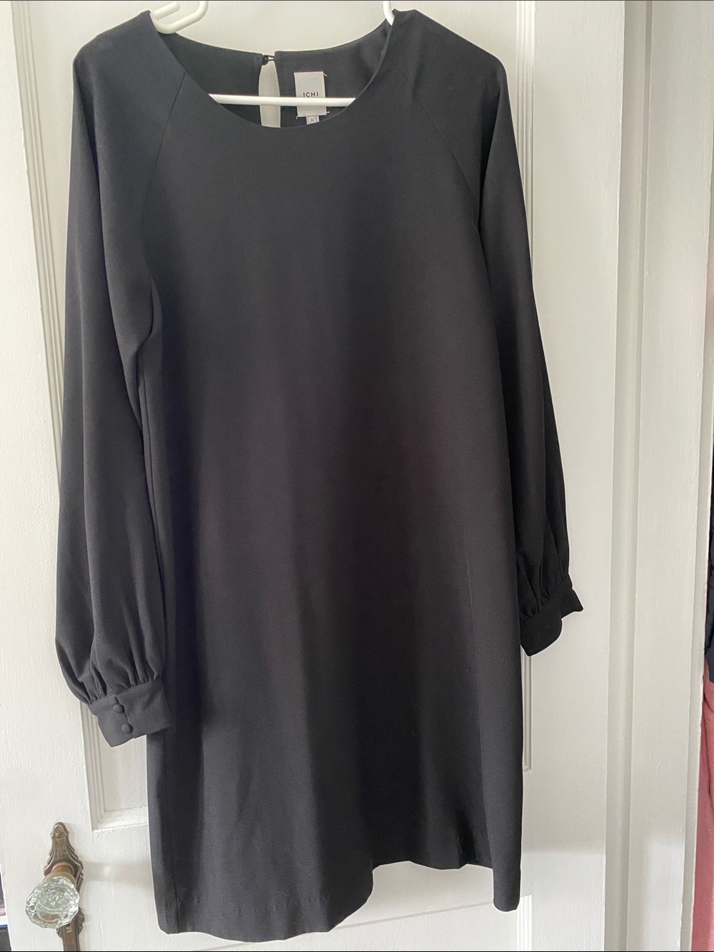 ICHI Black Long Sleeve Shift Dress